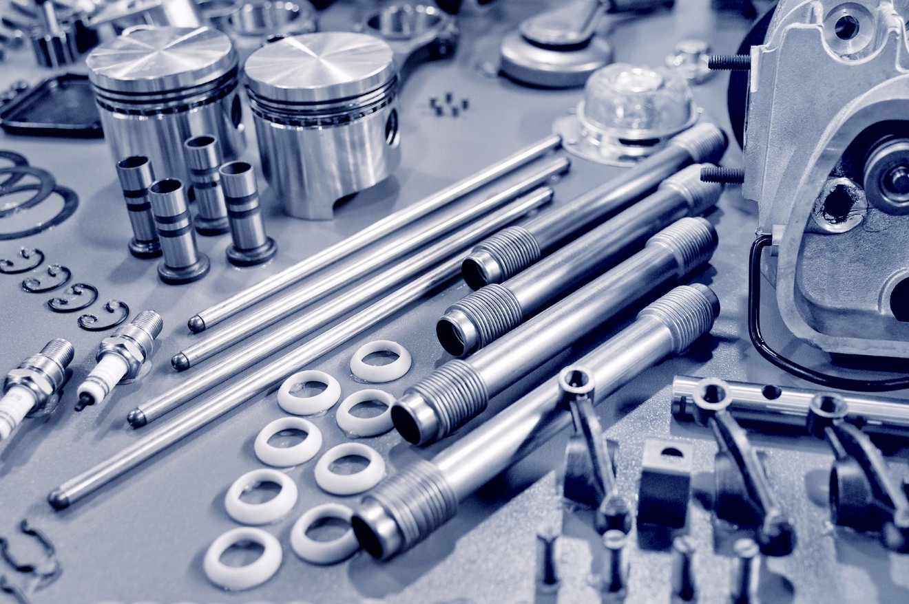 Selection of automotive components such as engine pistons and rods to be tested by eddy current as an established NDT method (NDT)